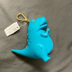 BOGO FREE; Blue dinosaur hand sanitizer holder